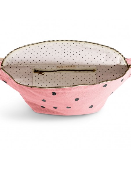 Fées et Pirates - Sac banane coeur strawberry - Rose in April