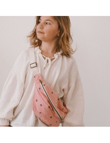 Fées et Pirates - Sac banane coeur strawberry - Rose in April