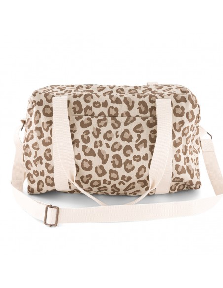 Fées et Pirates - Sac à langer Raphael leopard naturel - Rose in April