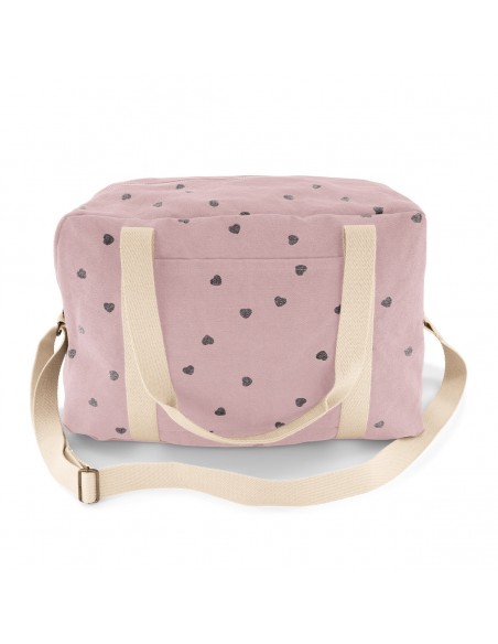 Fées et Pirates - Sac à langer Raphael coeur strawberry - Rose in April