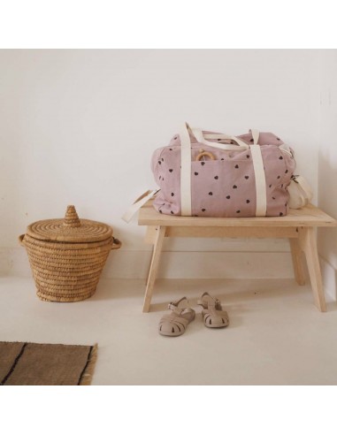 Fées et Pirates - Sac à langer Raphael coeur strawberry - Rose in April