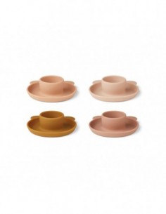 Janus egg cup 4-pack - Mr bear rose multi mix - Liewood - Fes et Pirates
