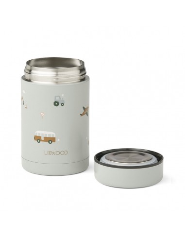 Boîte repas isotherme Bernard - Vehicles / Dove blue mix - Liewood - Fées et Pirates Boîte repas isotherme Bernard - Vehicles / Dove blue mix - Liewood - Fées et Pirates