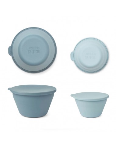 Foldable bowl set - Dale - Sea blue/ Whale blue mix - Liewood - Fées et Pirates