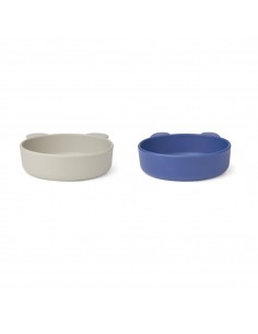 Vanessa bowl 2 pack - Mist / Surf blue mix - Liewood - Fées et Pirates 2