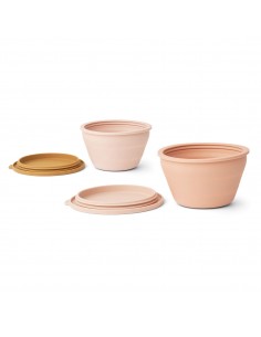 Foldable bowl set - Dale - Tuscany rose / Pale tuscany mix - Liewood - Fées et Pirates