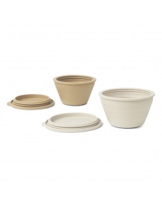Foldable bowl set - Dale - Sandy / Oat mixx - Liewood - Fées et Pirates 2