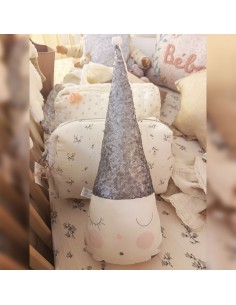 Coussin Clown argent - Pompon Pétillant