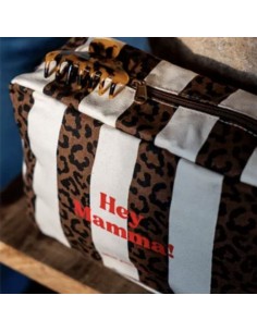 Trousse de toilette coton rayures léopard "Hey Mamma" - Mon petit Leon - Fées et PIrates 2