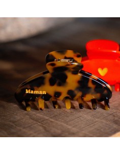 Pince à cheveux - petite Maman - léopard - Mon petit Leon - Fées et PIrates