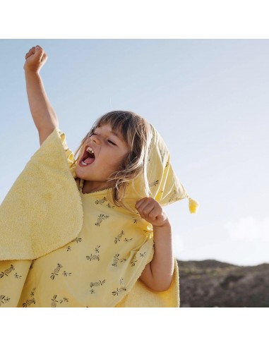 Fées et Pirates - Poncho de bain Pépito Parrot yellow - small - Rose in April