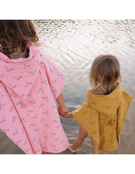 Fées et Pirates - Poncho de bain Pepito Parrot strawberry - medium - Rose in April