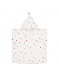 Fées et Pirates - Poncho de bain Pepito coeur rouge - medium - Rose in April