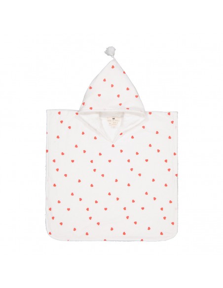 Fées et Pirates - Poncho de bain Pepito coeur rouge - medium - Rose in April