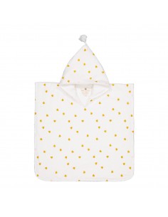 Fées et Pirates - Poncho de bain Pepito coeur moutarde - medium - Rose in April
