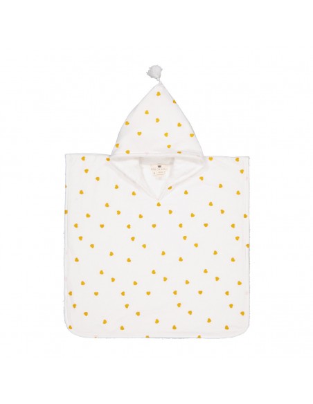 Fées et Pirates - Poncho de bain Pepito coeur moutarde - medium - Rose in April