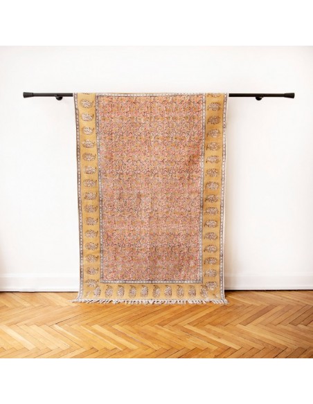 Tapis à motifs moutarde et rose 120 x 180 - Fées et Pirates