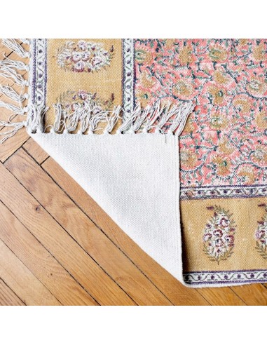 Tapis à motifs moutarde et rose 120 x 180 - Fées et Pirates