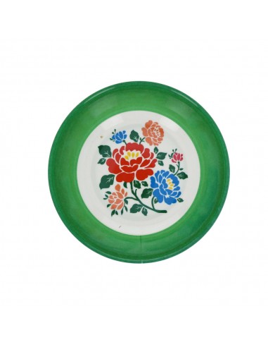 Assiette creuse en mélamine vert Polka Folk - Fées et Pirates