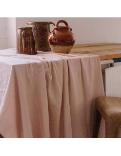 Plaid / Nappe en double gaze de coton 170x250 - Rose délicat - Les pensionnaires - Fées et PIrates 2
