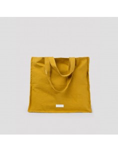 Grand cabas en toile de coton bio - Jaune safran - Les pensionnaires - Fées et PIrates 2