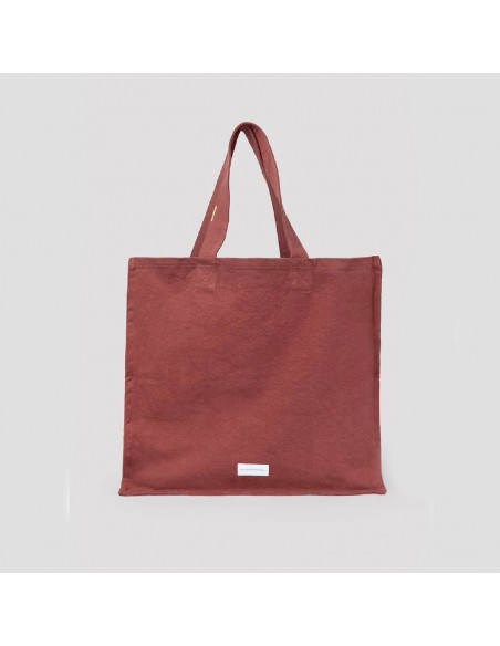 Grand cabas en toile de coton bio - Rouille - Les pensionnaires - Fées et PIrates