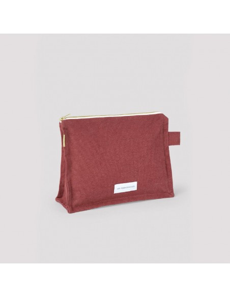 Trousse de toilette en toile de coton bio - Rouille - Les pensionnaires - Fées et PIrates