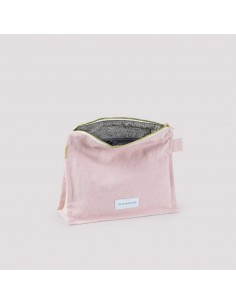 Trousse de toilette en toile de coton bio - Rose délicat - Les pensionnaires - Fées et PIrates 2