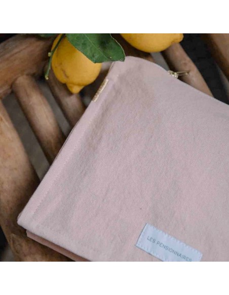 Trousse de toilette en toile de coton bio - Rose délicat - Les pensionnaires - Fées et PIrates