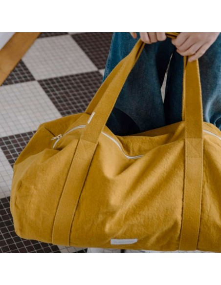 Sac bowling en coton bio - Jaune safran - Les pensionnaires - Fées et PIrates