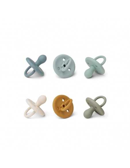 Lot de 6 tétines Paula - Blue multi mix - Liewood - Fées et Pirates