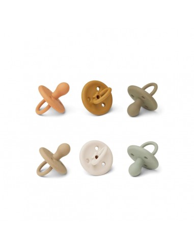 Lot de 6 tétines Paula - Golden caramel multi mix - Liewood - Fées et Pirates