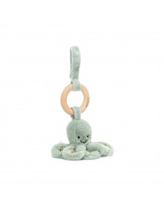 Anneau en bois pieuvre Odyssey octopus wooden ring toy - Jellycat - Fées et Pirates