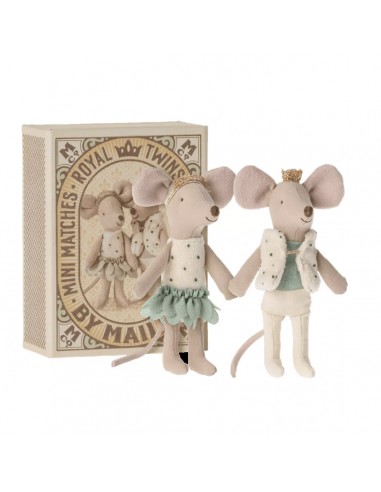 Royal twins mice, Little sister and brother in box - Maileg - Fées et Pirates