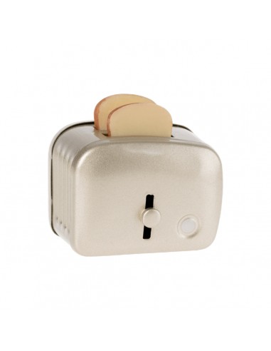 Miniature toaster with bread - Silver - Maileg - Fées et Pirates