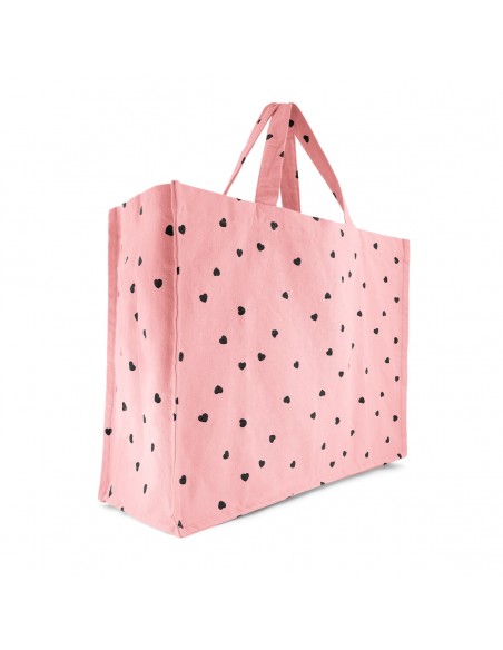 Fées et Pirates - Sac cabas coeur strawberry - Rose in April