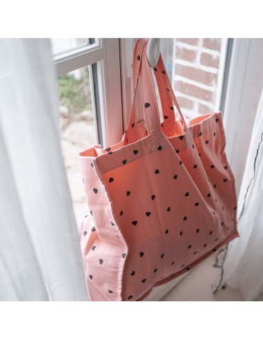 Fées et Pirates - Sac cabas coeur strawberry - Rose in April